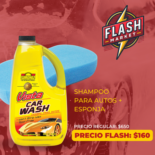Shampoo para Autos Vista + Esponja – Simoniz (1.89 L / 64 oz)