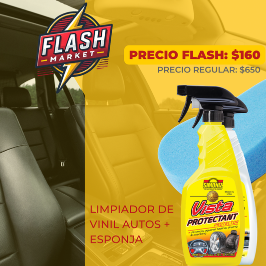 Limpiador y Protector de Vinil Vista + Esponja – Simoniz (473 ml)