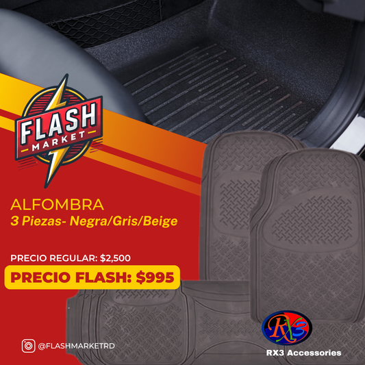 Alfombra de Goma para Carro (3 piezas) – RX3 Accessories
