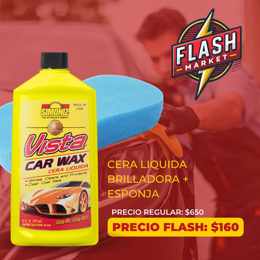 Cera Líquida Brillante Vista + Esponja – Simoniz (473 ml)