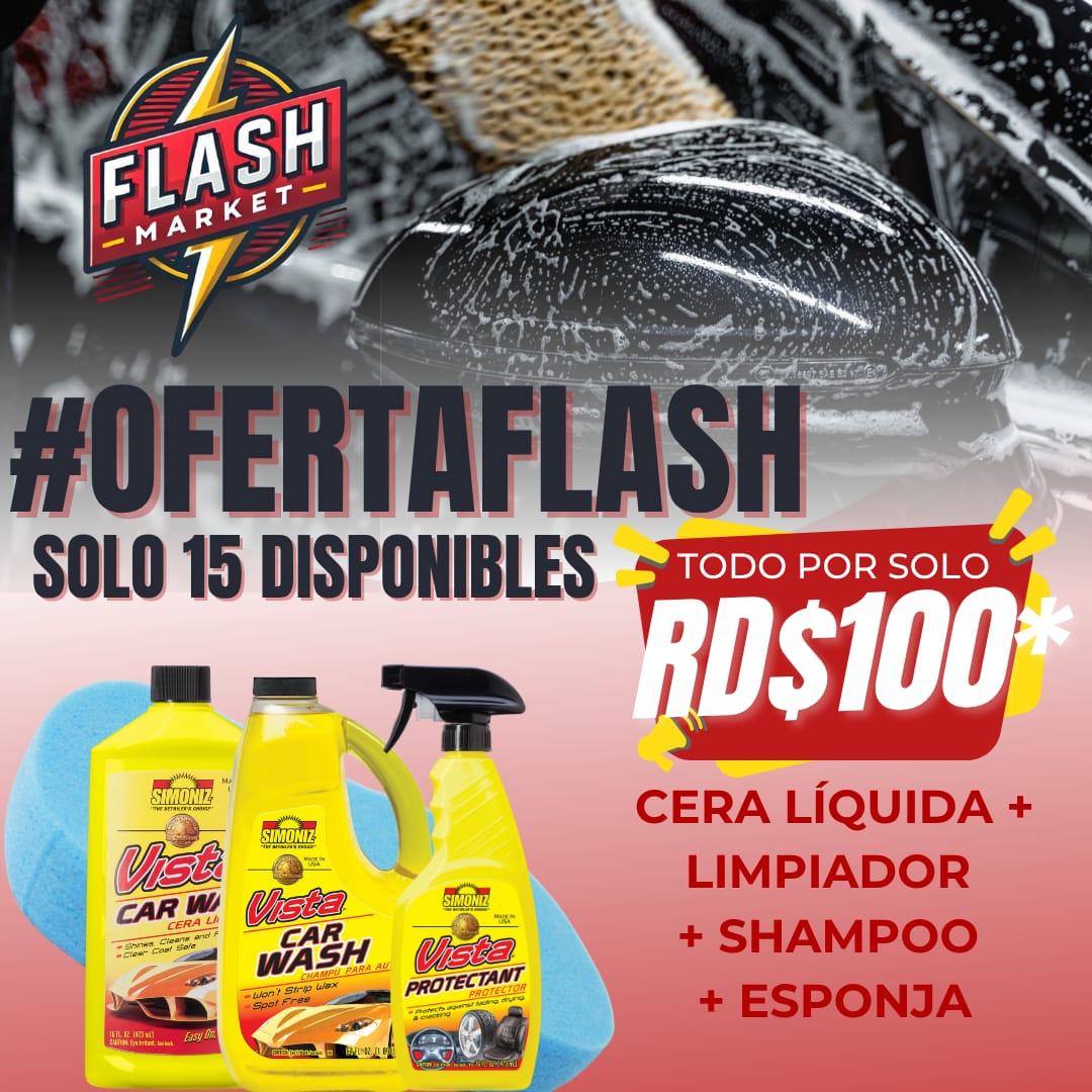 Oferta Combo: Cera Líquida + Limpiador + Shampoo + Esponja